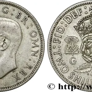 Livraison Mondiale ROYAUME-UNI 1 Florin (2 Shillings) Georges VI 1946 fwo_793785 Monde