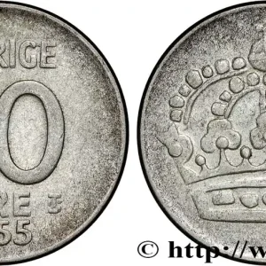 SUÈDE 50 Ore 1955 fwo_793908 Monde Livraison Express