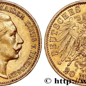 Populaire OR, PALLADIUM ET PLATINE INVESTISSEMENT 20 Mark Guillaume II 1899 Berlin fwo_800818 Monde