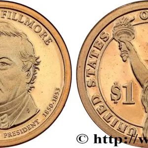 ÉTATS-UNIS D'AMÉRIQUE 1 Dollar Présidentiel Proof Millard Fillmore 2010 San Francisco fwo_806505 Monde Nouvelle Collection