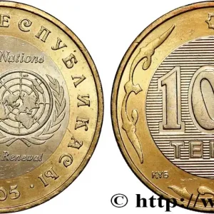 Achat Immédiat KAZAKHSTAN 100 Tenge 60e anniversaire de la fondation de l’ONU 2005 fwo_809198 Monde