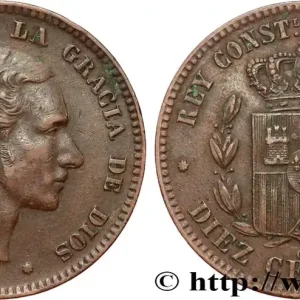 ESPAGNE 10 Centimos Alphonse XII 1878 Oeschger Mesdach & CO fwo_809204 Monde Top Vente