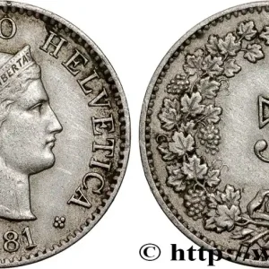 SUISSE 5 Centimes (Rappen) 1881 Berne fwo_809254 Monde Livraison Gratuite