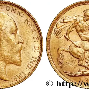 Affaire À Saisir OR, PALLADIUM ET PLATINE INVESTISSEMENT 1 Souverain Edouard VII 1909 Melbourne fwo_809356 Monde