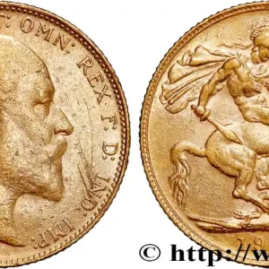 Super Prix OR, PALLADIUM ET PLATINE INVESTISSEMENT 1 Souverain Édouard VII 1910 Londres fwo_809363 Monde