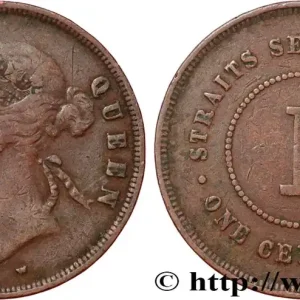 MALAISIE - ÉTABLISSEMENTS DES DÉTROITS 1 Cent Straits Settlements Victoria 1875 fwo_809495 Monde Achat Immédiat