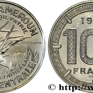 CAMEROUN Essai de 100 Francs Etat du Cameroun, commémoration de l’indépendance, antilopes 1966 Paris fwo_809511 Monde Top Vente