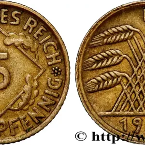 ALLEMAGNE 5 Reichspfennig gerbe de blé 1925 Munich - D fwo_814476 Monde Top Vente