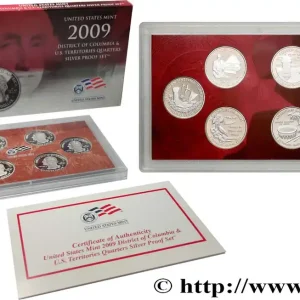 En Vogue ÉTATS-UNIS D'AMÉRIQUE 50 STATE QUARTERS - SILVER PROOF SET - 6 monnaies 2009 S- San Francisco fwo_712700 Monde