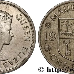 Livraison Gratuite ÎLE MAURICE 1 Rupee (Roupie) Elisabeth II 1975 fwo_957639 Monde