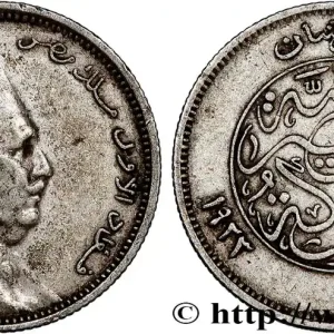 ÉGYPTE 2 Piastres Fouad Ier AH1342 1923 Heaton fwo_748506 Monde Remise