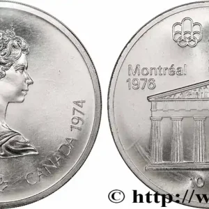 CANADA 10 Dollars JO Montréal 1976 temple de Zeus 1974 fwo_774805 Monde Livraison Mondiale