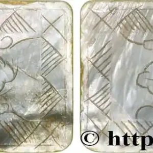 Petit Prix CHINE Jeton de jeux en nacre XIXe fwo_784018 Monde