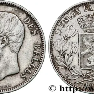 Artisanat BELGIQUE 5 Francs Léopold II 1873 fwo_789264 Monde