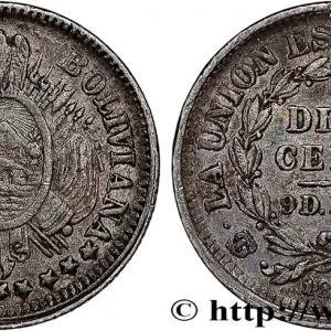 Acheter En Ligne BOLIVIE 10 Centavos emblème de la Bolivie 1887 Potosi fwo_796290 Monde