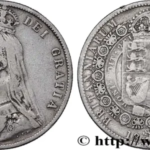 ROYAUME-UNI 1/2 Crown Victoria buste du jubilé 1888 Londres fwo_796294 Monde Garantie Incluse