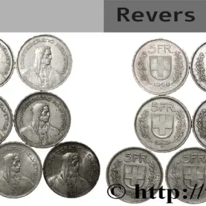 ARGENT D'INVESTISSEMENT Lot de 10 x 5 Francs Berger des alpes n.d. Berne fwo_807121 Monde Livraison Gratuite