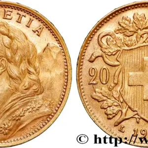 OR, PALLADIUM ET PLATINE INVESTISSEMENT 20 Francs "Vreneli" 1935 Berne fwo_809446 Monde Paiement Sécurisé