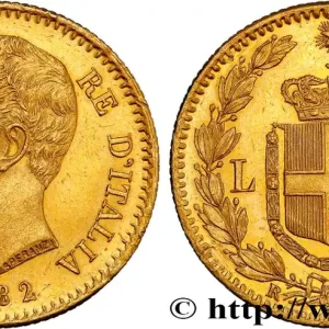 Gros Lot OR, PALLADIUM ET PLATINE INVESTISSEMENT 20 Lire Umberto Ier 1882 Rome fwo_809468 Monde