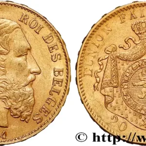 OR, PALLADIUM ET PLATINE INVESTISSEMENT 20 Francs Léopold II 1874 Bruxelles fwo_809477 Monde Usine Directe