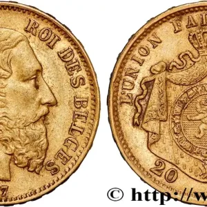 OR, PALLADIUM ET PLATINE INVESTISSEMENT 20 Francs Léopold II 1877 Bruxelles fwo_809480 Monde Offre Spéciale