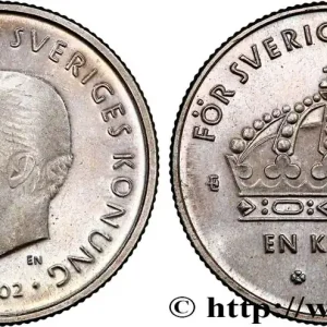 SUÈDE 1 Krona Charles XVI Gustave 2002 fwo_809539 Monde Must-Have
