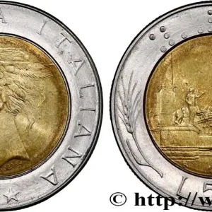 ITALIE 500 Lire tête de femme représentant la République / Place et Palais du Quirinal à Rome 1986 Rome - R fwo_810464 Monde Prix Cassé