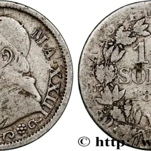 VATICAN ET ÉTATS PONTIFICAUX 10 Soldi (50 Centesimi) Pie IX an XXIII 1868 Rome fwo_812492 Monde Offre Du Jour