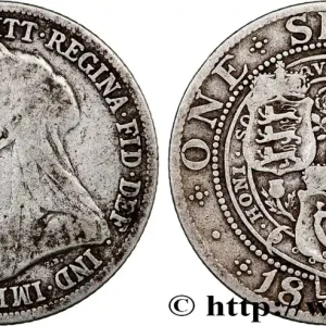 Retour Gratuit ROYAUME-UNI 1 Shilling Victoria vieille tête 1895 fwo_812498 Monde