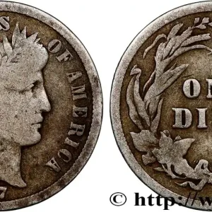 Gros Lot ÉTATS-UNIS D'AMÉRIQUE 1 Dime Barber 1907 Philadelphie fwo_812515 Monde