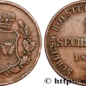 ALLEMAGNE - SCHLESWIG-HOLSTEIN 1 Sechsling armes 1850 fwo_813009 Monde Promotion