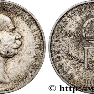 Populaire AUTRICHE 1 Corona 60e anniversaire du règne de François-Joseph Ier 1908 fwo_813013 Monde