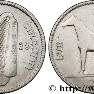 IRLANDE - ETAT LIBRE 1/2 Coróin (Crown) type SAORSTAT EIREANN 1928 fwo_813018 Monde Certifié