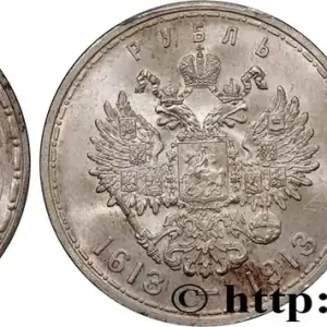 Meilleure Qualité RUSSIE - NICOLAS II 1 Rouble 300e anniversaire de la Dynastie des Romanov 1913 Saint-Petersbourg fwo_809647 Monde