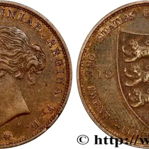 JERSEY 1/24 Shilling Victoria 1877 Heaton fwo_810650 Monde Affaire À Saisir