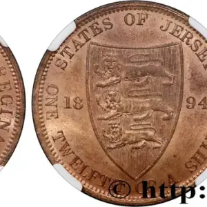 Usine Directe JERSEY 1/12 Shilling Victoria 1894 Londres fwo_811519 Monde