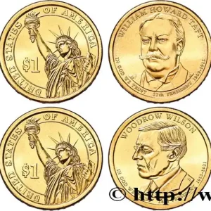 Garantie Incluse ÉTATS-UNIS D'AMÉRIQUE Lot de quatre monnaies présidentielles 2013 2013 Philadelphie - P fwo_593239 Monde