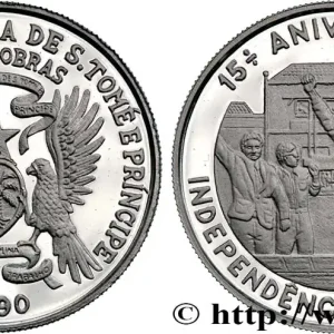 Offre Limitée SAINT THOMAS et PRINCE 1000 Dobras Proof 15e anniversaire de l’indépendance 1990 fwo_732572 Monde