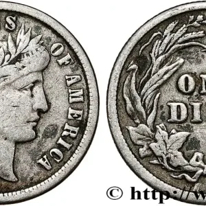ÉTATS-UNIS D'AMÉRIQUE 1 Dime Barber 1913 Philadelphie fwo_787904 Monde Livraison Mondiale