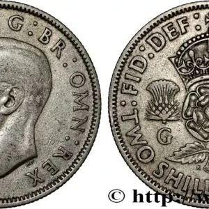 ROYAUME-UNI 1 Florin (2 Shillings) Georges VI 1942 fwo_807722 Monde Expédition Rapide