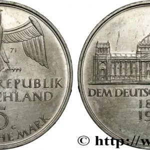 Usine Directe ALLEMAGNE 5 Mark Centenaire du parlement allemand 1971 Karlsruhe fwo_807920 Monde
