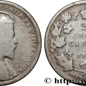 Achat Immédiat CANADA 25 Cents Edouard VII 1905 fwo_808050 Monde