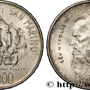 SAINT-MARIN 1000 Lire 150e anniversaire de la naissance Tolstoy 1978 Rome - R fwo_808114 Monde Prix Promo