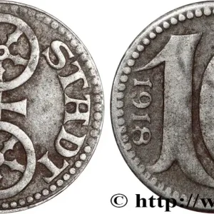 ALLEMAGNE - Notgeld 10 Pfennig ville de Mayence (Mainz) 1918 fwo_808378 Monde Nouvelle Collection