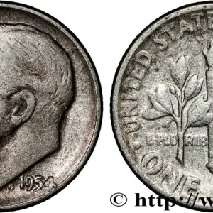 ÉTATS-UNIS D'AMÉRIQUE 1 Dime (10 Cents) Roosevelt 1954 Philadelphie fwo_808452 Monde Pas Cher