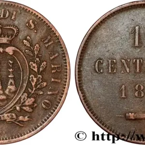 SAINT-MARIN 10 Centesimi écu aux trois tours 1875 Milan fwo_808604 Monde Dernière Chance