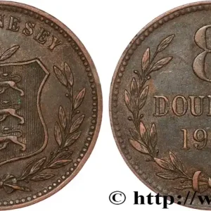 GUERNESEY 8 Doubles armes du baillage de Guernesey 1903 Heaton fwo_808681 Monde Prix Bas