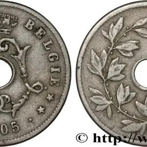 Meilleure Qualité BELGIQUE 10 Centiemen (Centimes) Léopold II 1905 fwo_808704 Monde