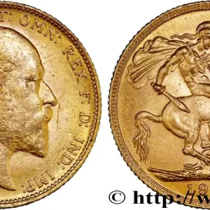 OR, PALLADIUM ET PLATINE INVESTISSEMENT 1 Souverain Edouard VII 1905 Londres fwo_809335 Monde Remise