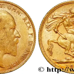 Paiement Sécurisé OR, PALLADIUM ET PLATINE INVESTISSEMENT 1 Souverain Edouard VII 1906 Londres fwo_809339 Monde